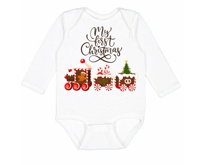 My First Christmas Onesie for Infant ( long or short sleeve available, same price)