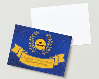 Carte de Félicitations pour Diplôme – Modèle Digital « The Tassel was Worth the Hassle » diplôme-universitaire-étudiant -diplômé-réussite