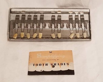 Vintage dentist tooth shades sample Austenal Teeth