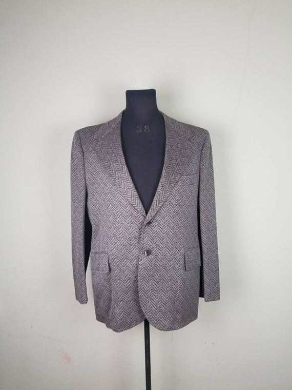 70s suit, brown 2 piece, mens, 46 48, polyester