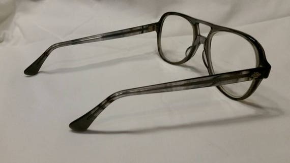 Vintage 60s-70s prescription bifocal glasses, gre… - image 4