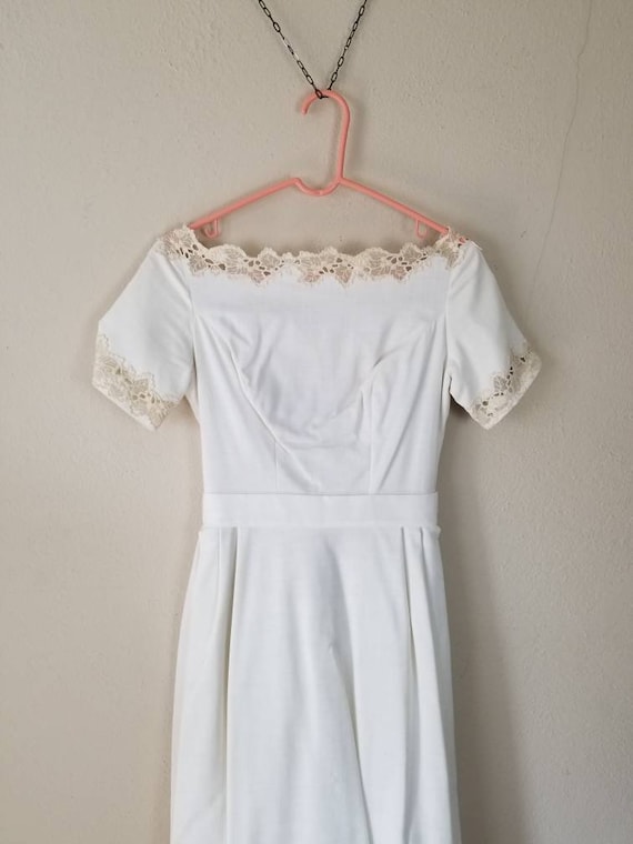 60s wedding gown ivory linen, wedding dress