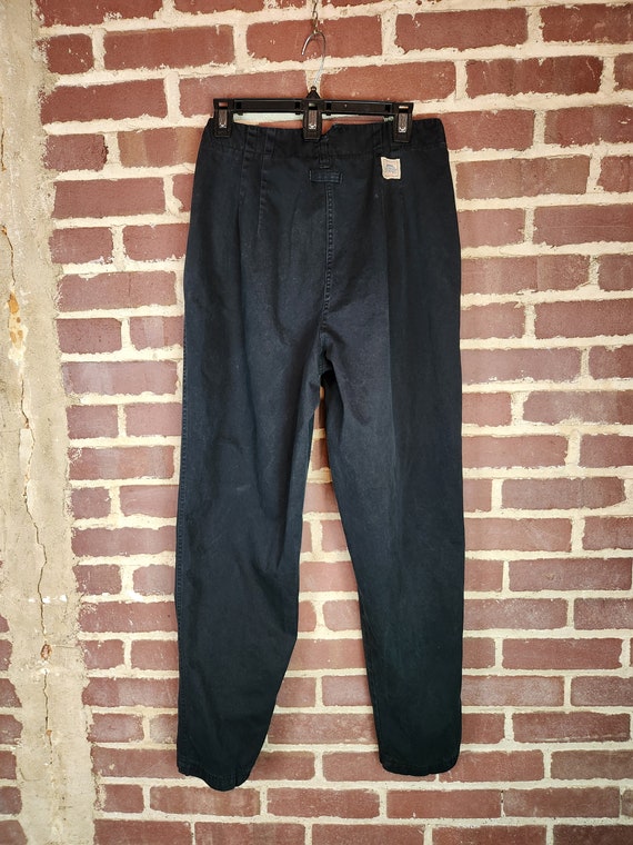 90s pants, LIMITED, black chinos, size 10, pleate… - image 3