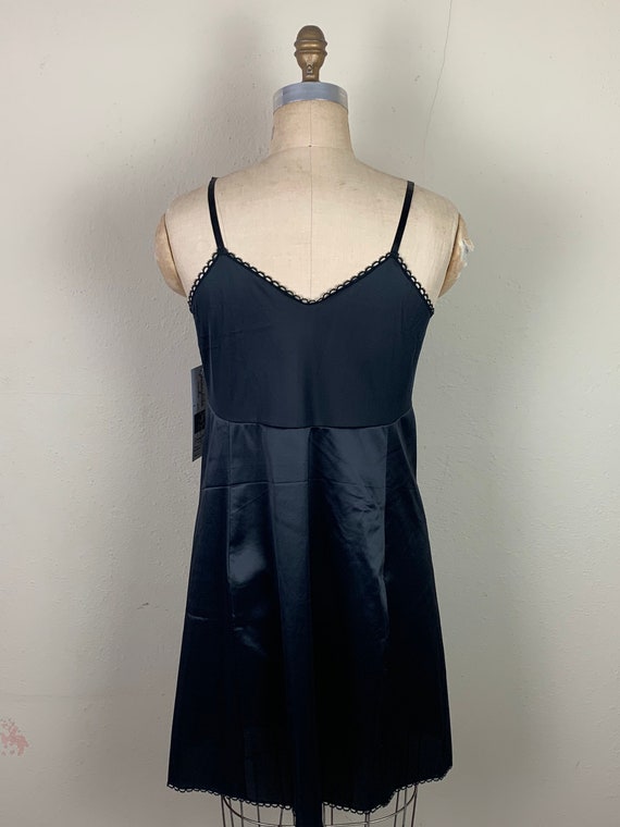 Vintage Full Slip Black 36 Nylon - Gem