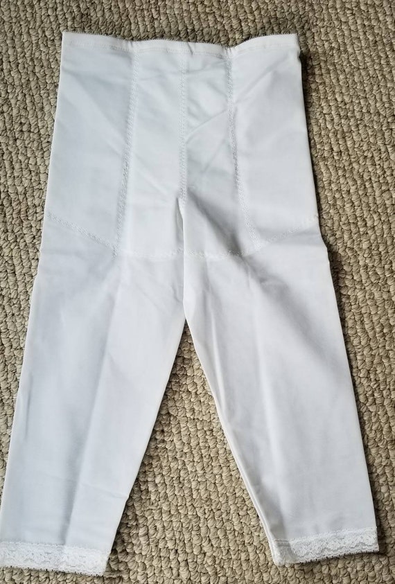 Vintage girdle pants, NWT, white size 30 shapewea… - image 4