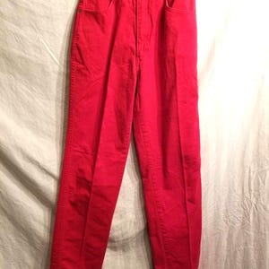 Vintage high waisted 70s red pants, JOUJOU, 5/6, 24x29