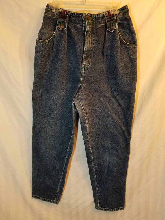 80s vintage Mom jeans, 14, high waisted - image 1