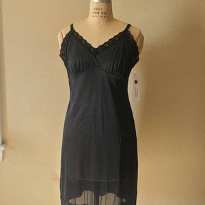 Black slip 40, vintage, nylon, Bradley