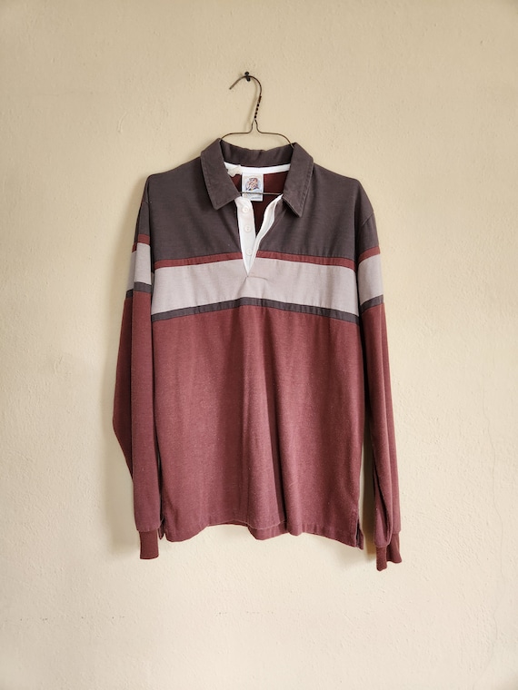 70s Kennington Rugby shirt, teen XL 20, long slee… - image 1