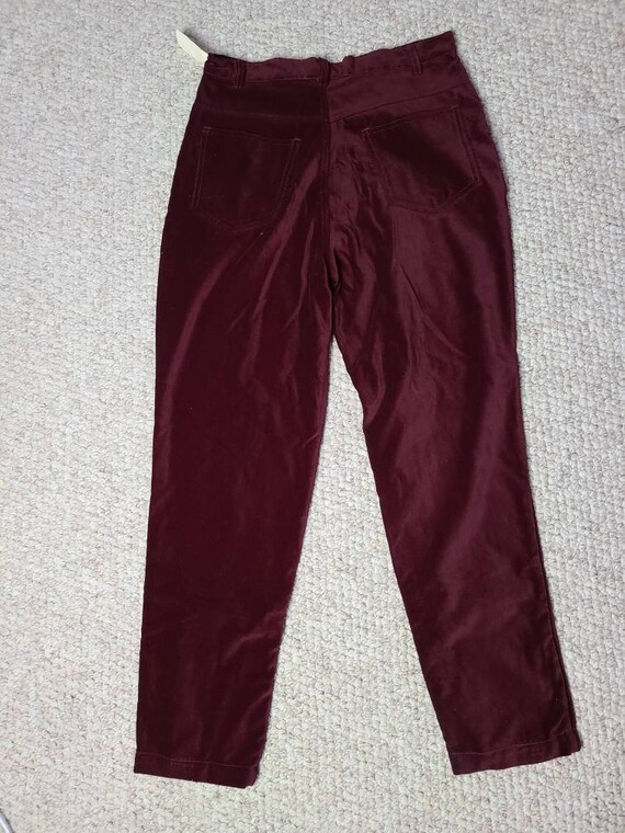 90s pants, wine velveteen, new with tags, 11/12, … - image 6