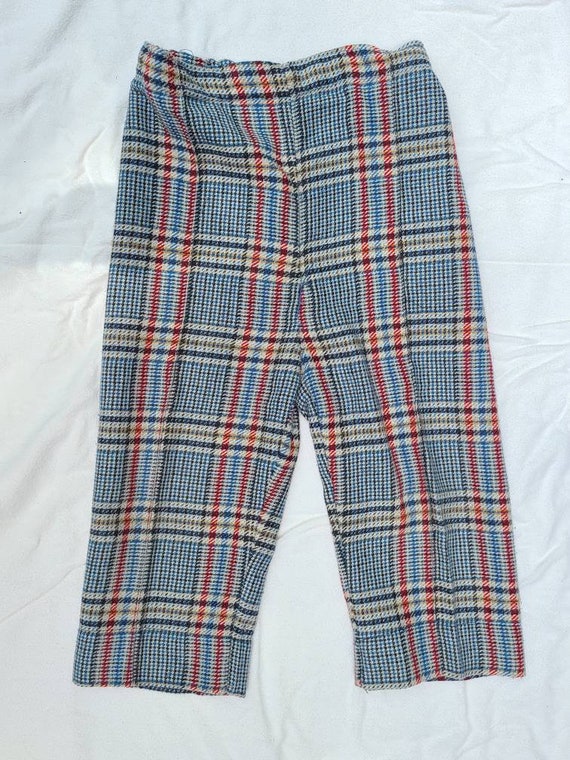 70s pants, children's, handmade, plaid pants - image 3