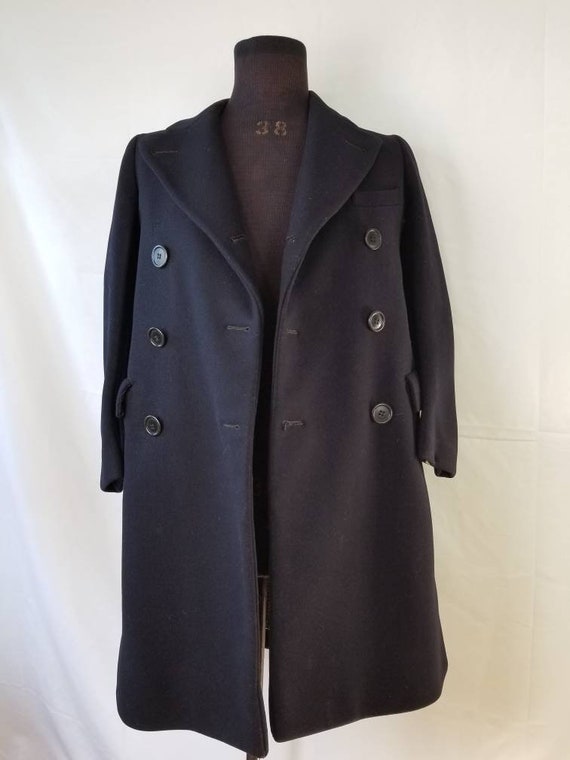 40s-50s boys vintage wool overcoat, SFA Saks Fifth