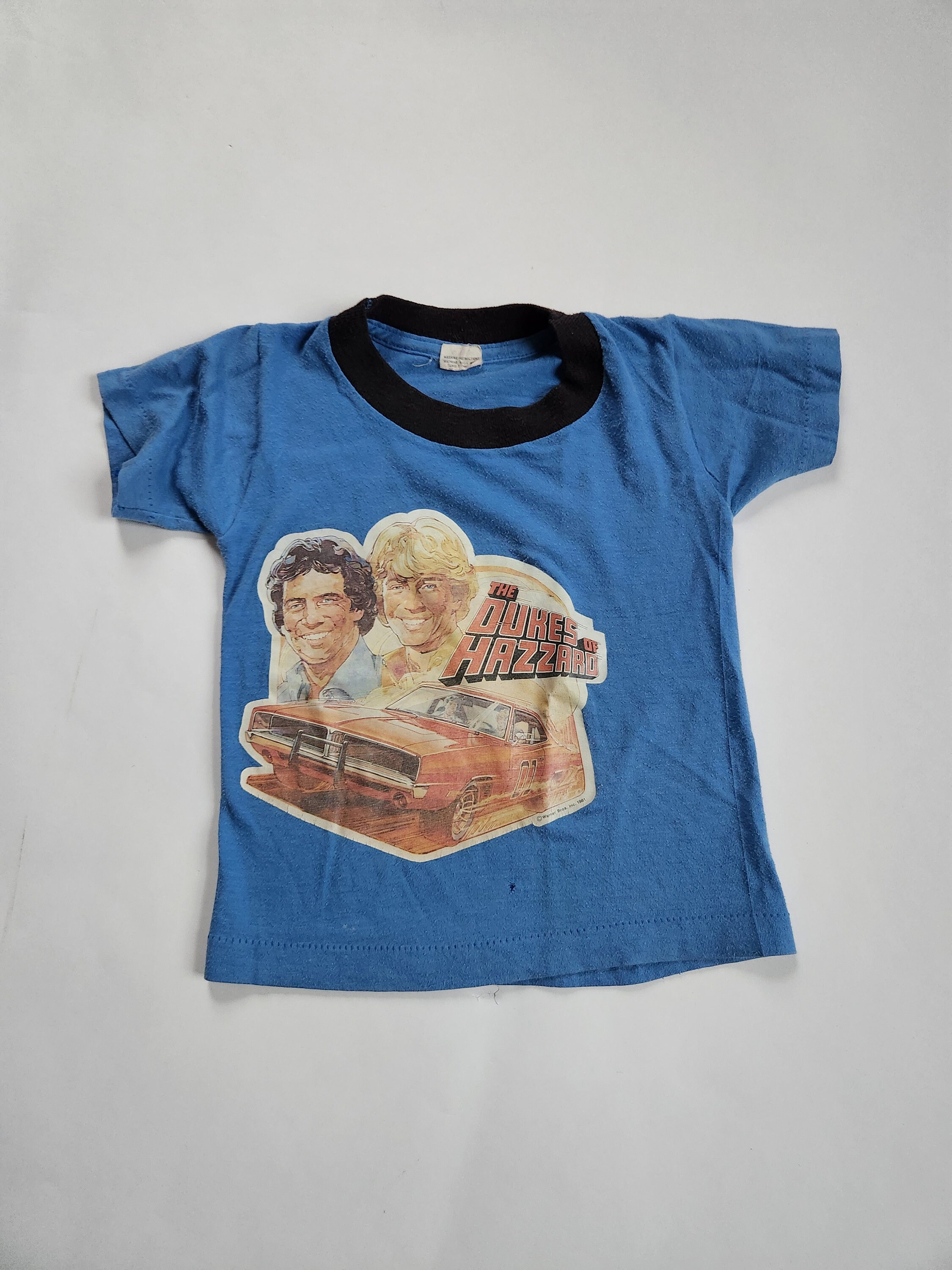 1981 Kids Dukes of Hazzard Tshirt, Small 2-4, Blue, Toddler Size 