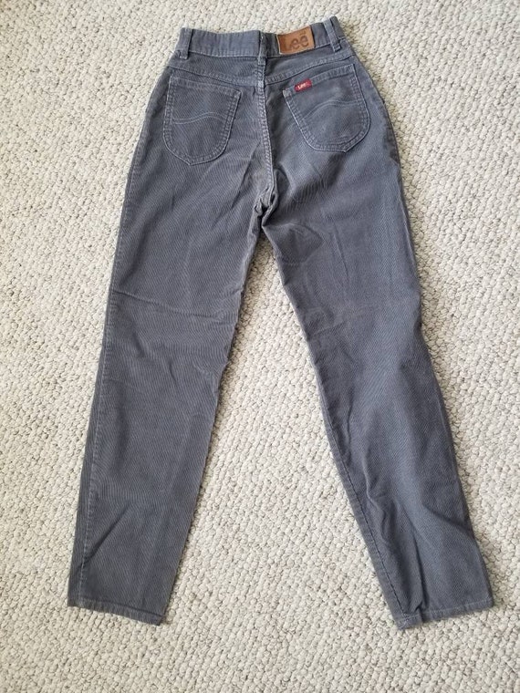 80s LEE pants, girls size 12, grey corduroy, LEE … - image 3