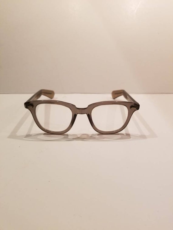 50s mens glasses, wayfarer style, smoky grey, pre… - image 2