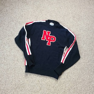 NP cheerleading sweater,  cheer uniform, 38, blue,  vintage