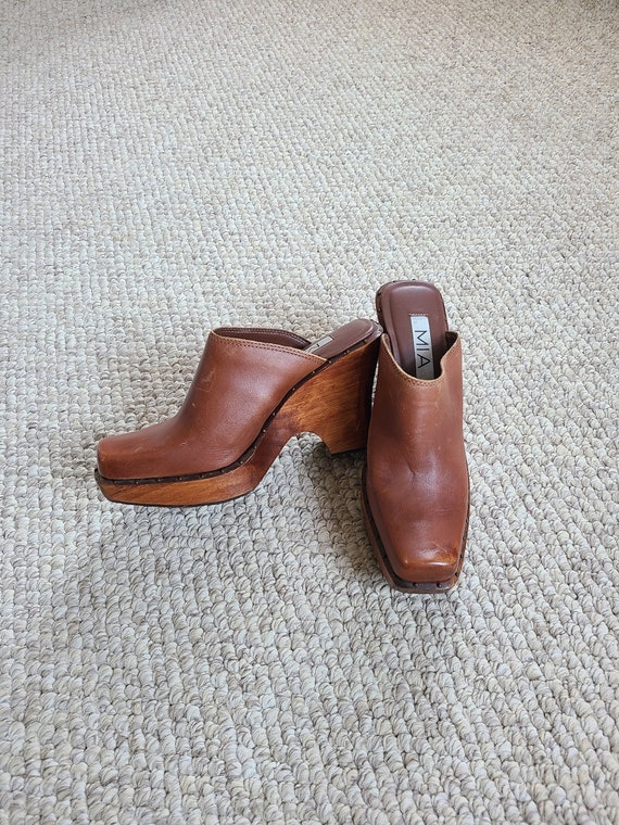 NEW MIA Clogs, wooden heel, size 8, ladies wooden 