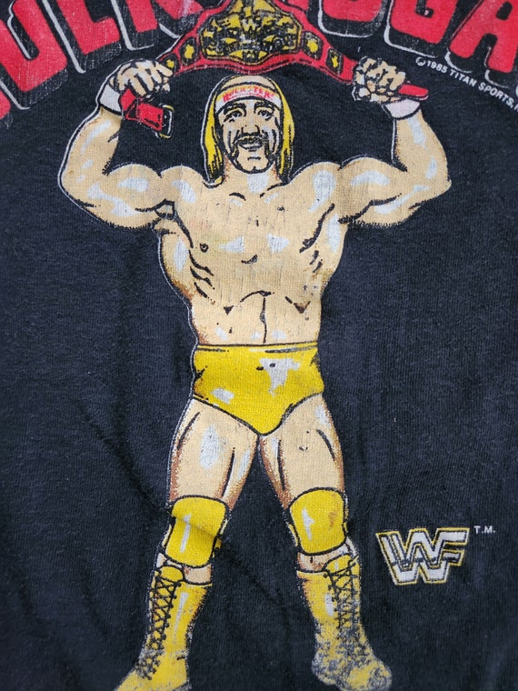 80s Kids Hulk Hogan Tshirt Medium 10 12 Black WWF Pro Wrestling Etsy Canada