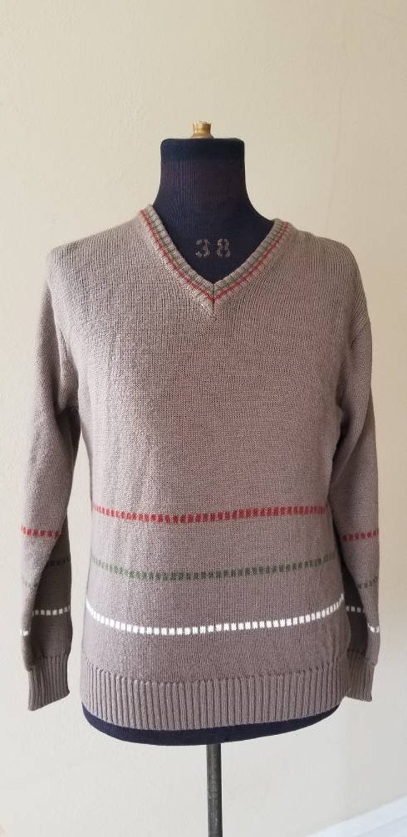 Vintage Kennington CA sweater, unisex, v neck, 46,