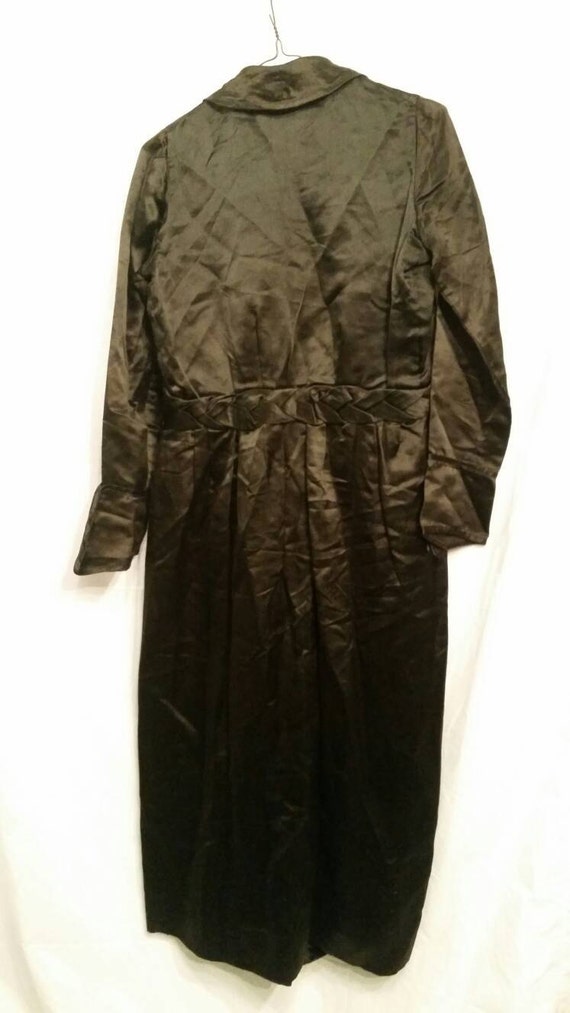 1910s-1920s Edwardian black silk antique formal d… - image 3