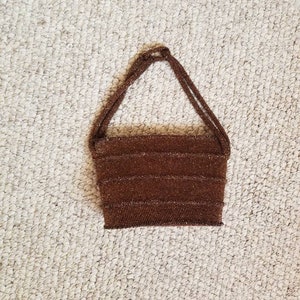 40s purse, 1940s handbag, steel beads, copper color, exquisite