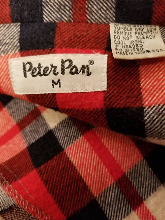 Peter Pan Vintage men's, teen plaid bathrobe, rob… - image 2