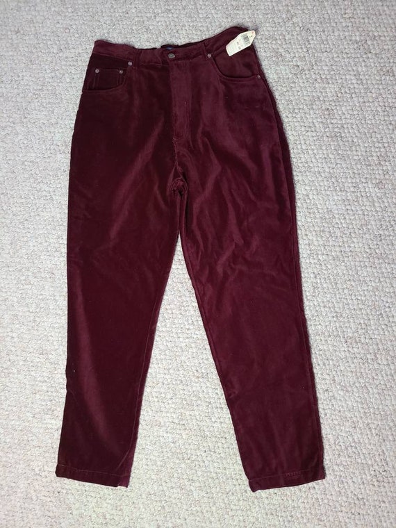 90s pants, wine velveteen, new with tags, 11/12, … - image 5