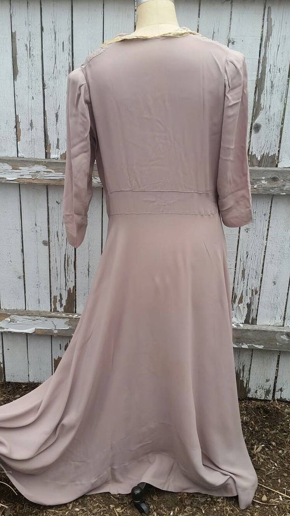 Grand 1940s hostess gown, lavender, xl, 44 bust, … - image 3