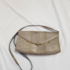 70s snakeskin handbag  grey, gray, shoulder bag, clutch
