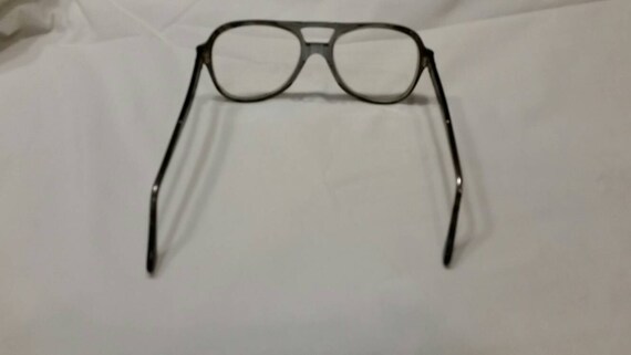 Vintage 60s-70s prescription bifocal glasses, gre… - image 3