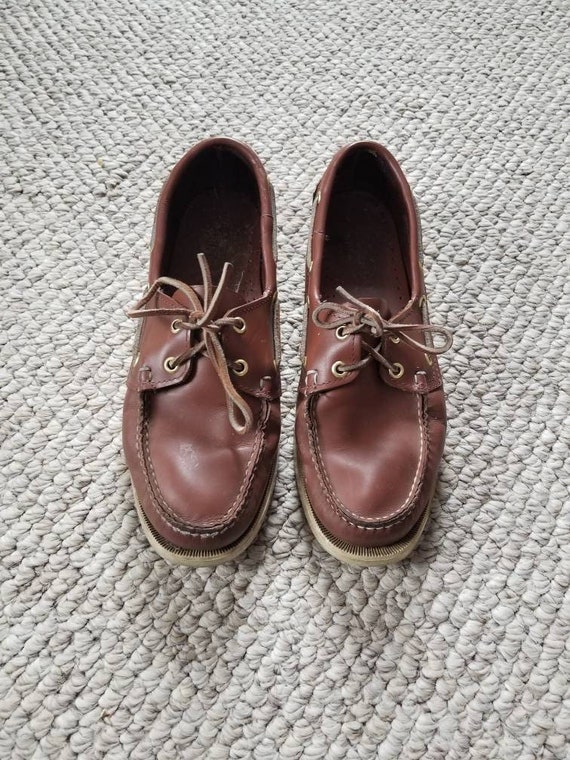 10 Docksiders, vintage, ladies 10, Sebago, 80s doc