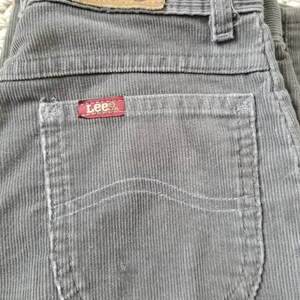 80s LEE pants, girls size 12, grey corduroy, LEE jeans image 5