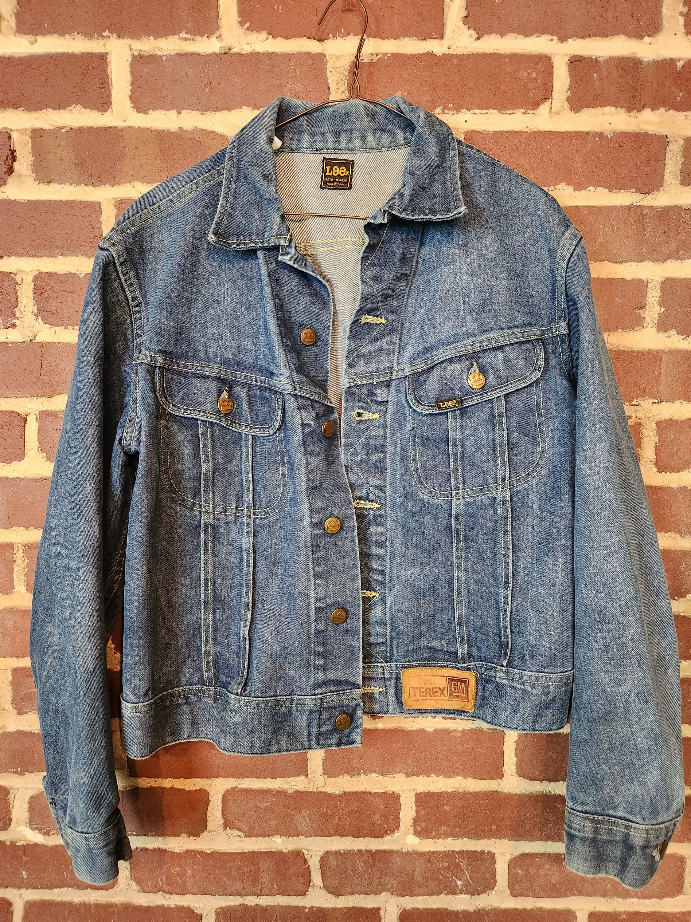 80s Lee Denim Jacket, Jean Jacket, GM, Terex 42 80s Lee Denim Jacket, Jean Jacket, GM, Terex 42