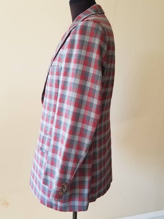 70s mens plaid sportcoat and reversible matching … - image 6