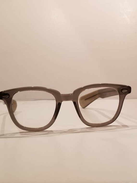 50s mens glasses, wayfarer style, smoky grey, pre… - image 10