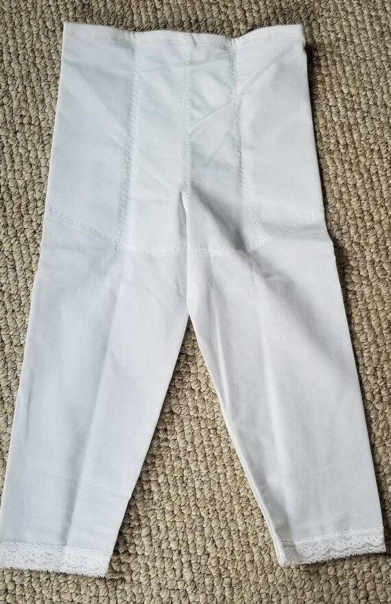 Vintage girdle pants, NWT, white size 30 shapewea… - image 3