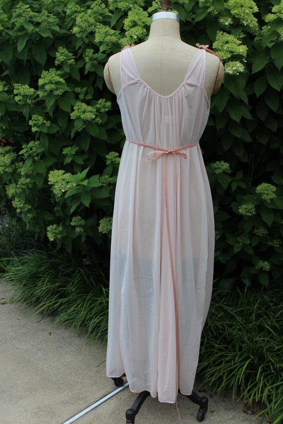 Vintage nightwear set, sheer pink - image 2