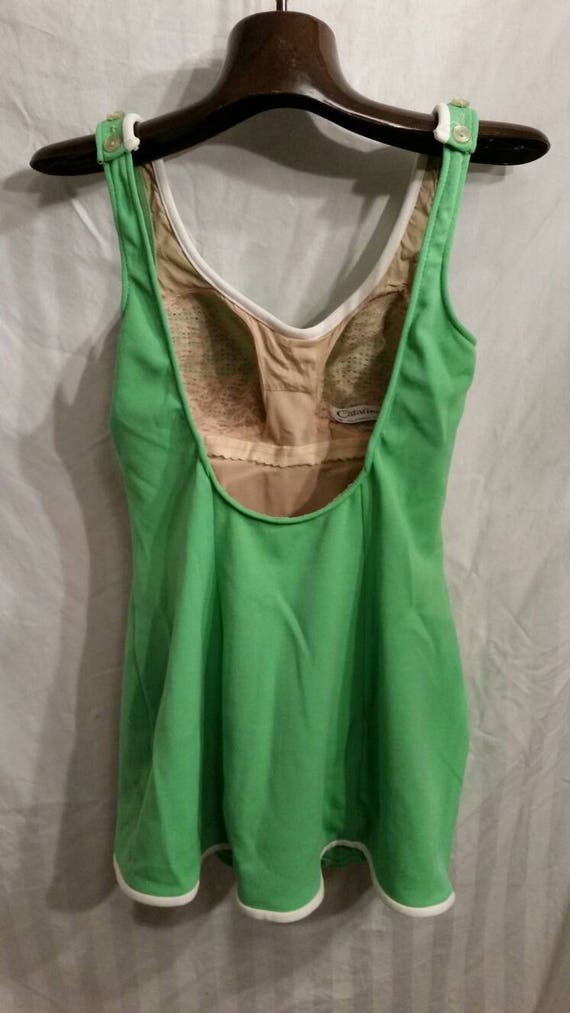 Vintage 60s bathing suit, Catalina, size 16, brig… - image 2