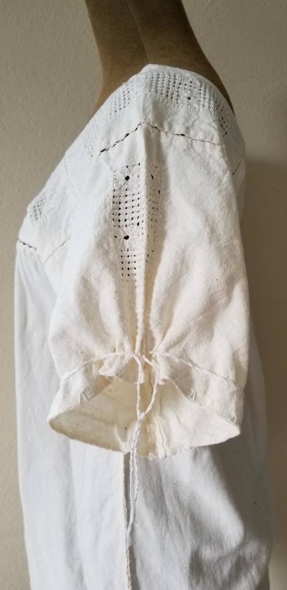 Vintage 60s handmade boho linen blouse, AMAZING! - image 7