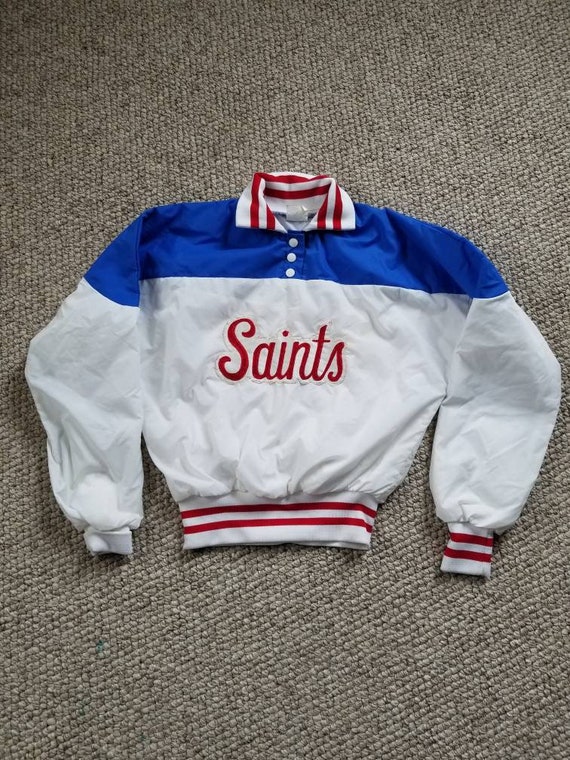 70s nylon Saints jacket, white, medium