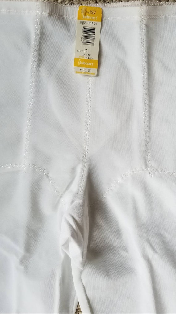 Vintage girdle pants, NWT, white size 30 shapewea… - image 5