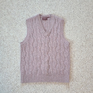 Chaps Ralph Lauren, Vintage wool vest,  unisex, heathered  wool, medium, 40