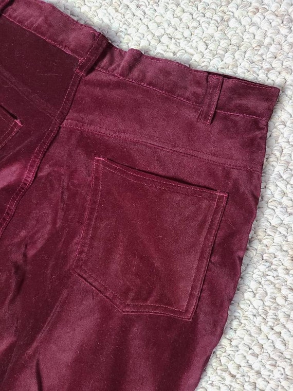 90s pants, wine velveteen, new with tags, 11/12, … - image 4