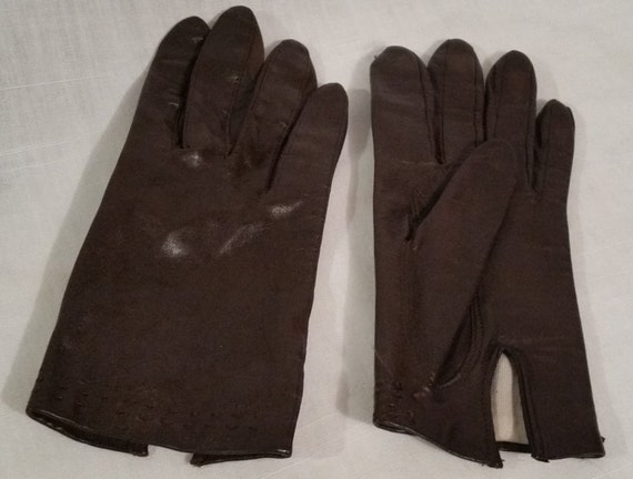 LOT of Vintage leather ladies gloves, 5 pairs - image 2