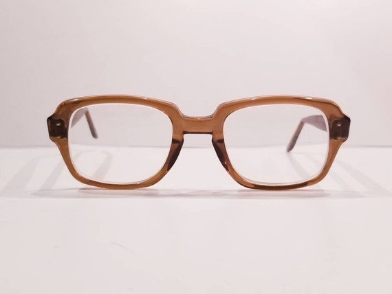 50s-60s glasses, USS brand, brown frame - image 1