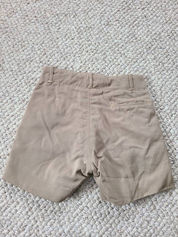 40s boys shorts, khaki brown, fully lined, 23 - image 2