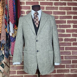 50s 40R Harris Tweed sportcoat grey