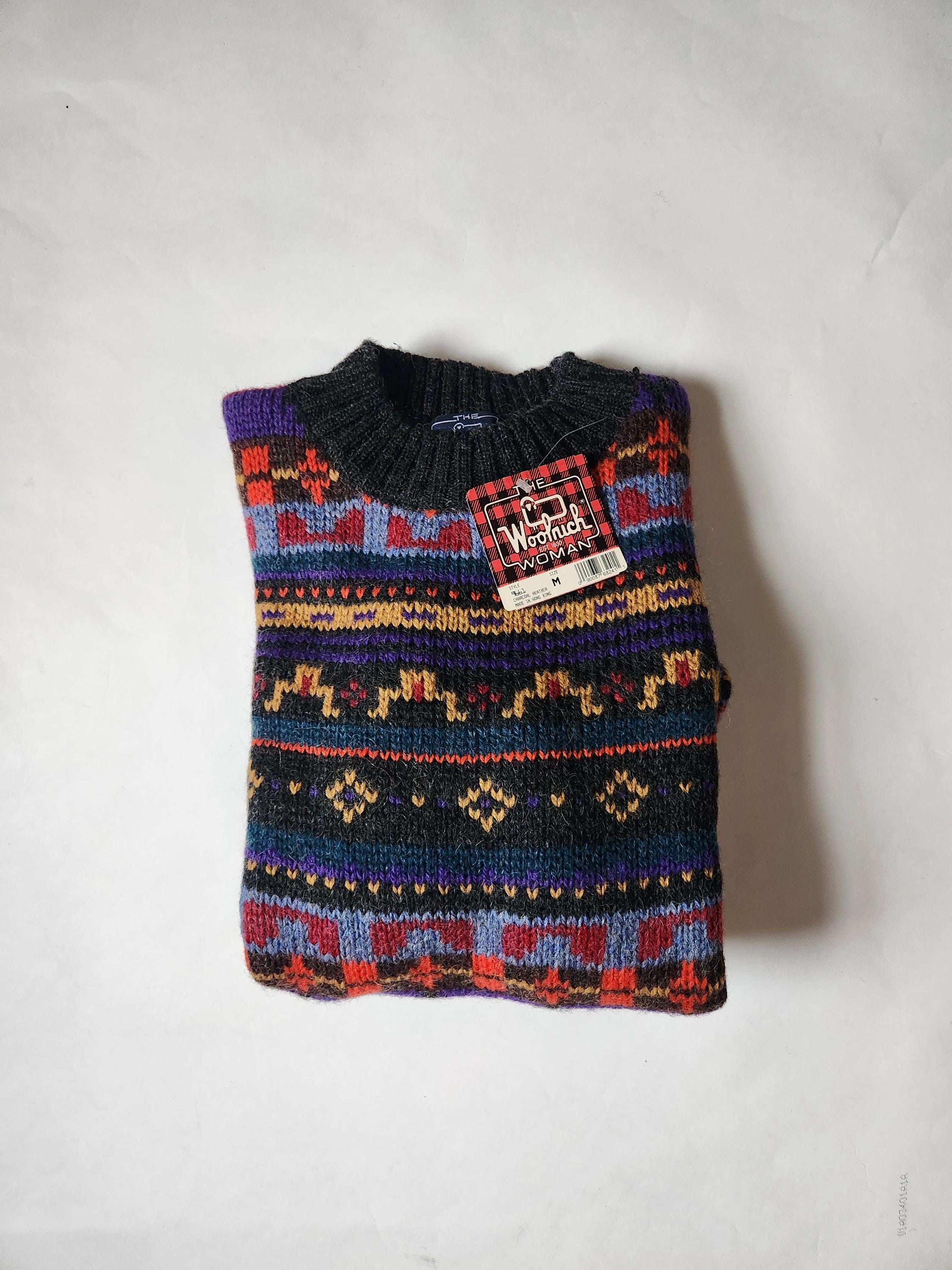 80s Fair Isle Pullover Sweater - Etsy