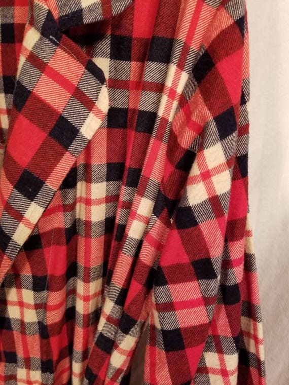 Peter Pan Vintage men's, teen plaid bathrobe, rob… - image 3