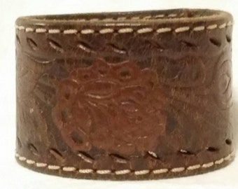 Handmade cuff, from vintage belt, SALE